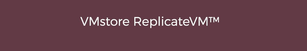VMstore ReplicateVM™<